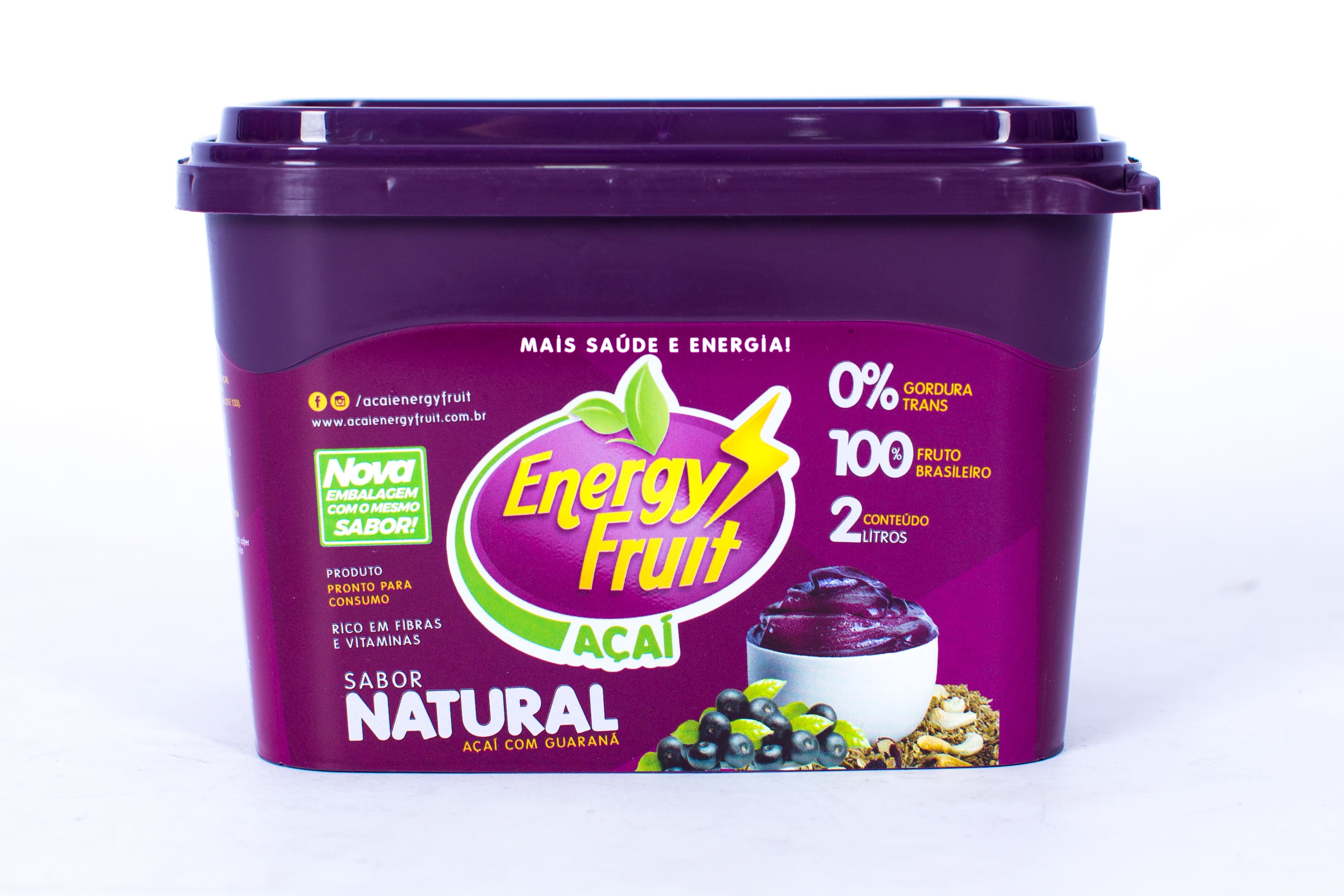 Açaí com Guaraná Energy Fruit - Sabor Natural - 2l