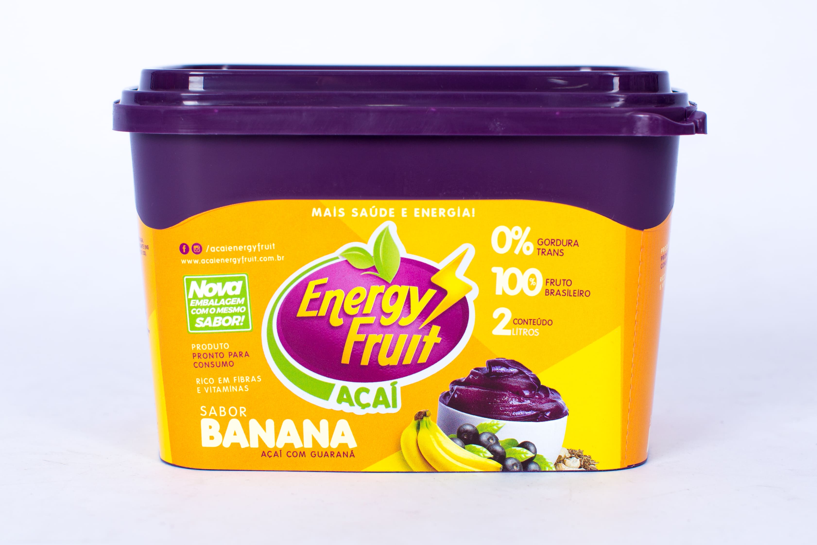 Açaí com Guaraná Energy Fruit - Sabor Banana - 2l