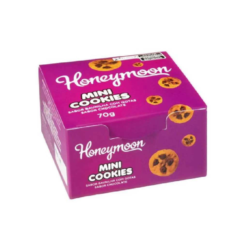 Mini Cookie Baunilha com Gotas de Chocolate Honeymoon 70g