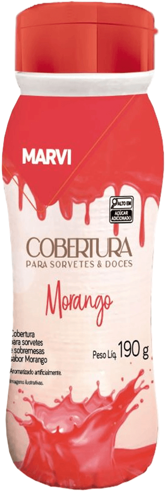 Cobertura Morango 190g - Marvi