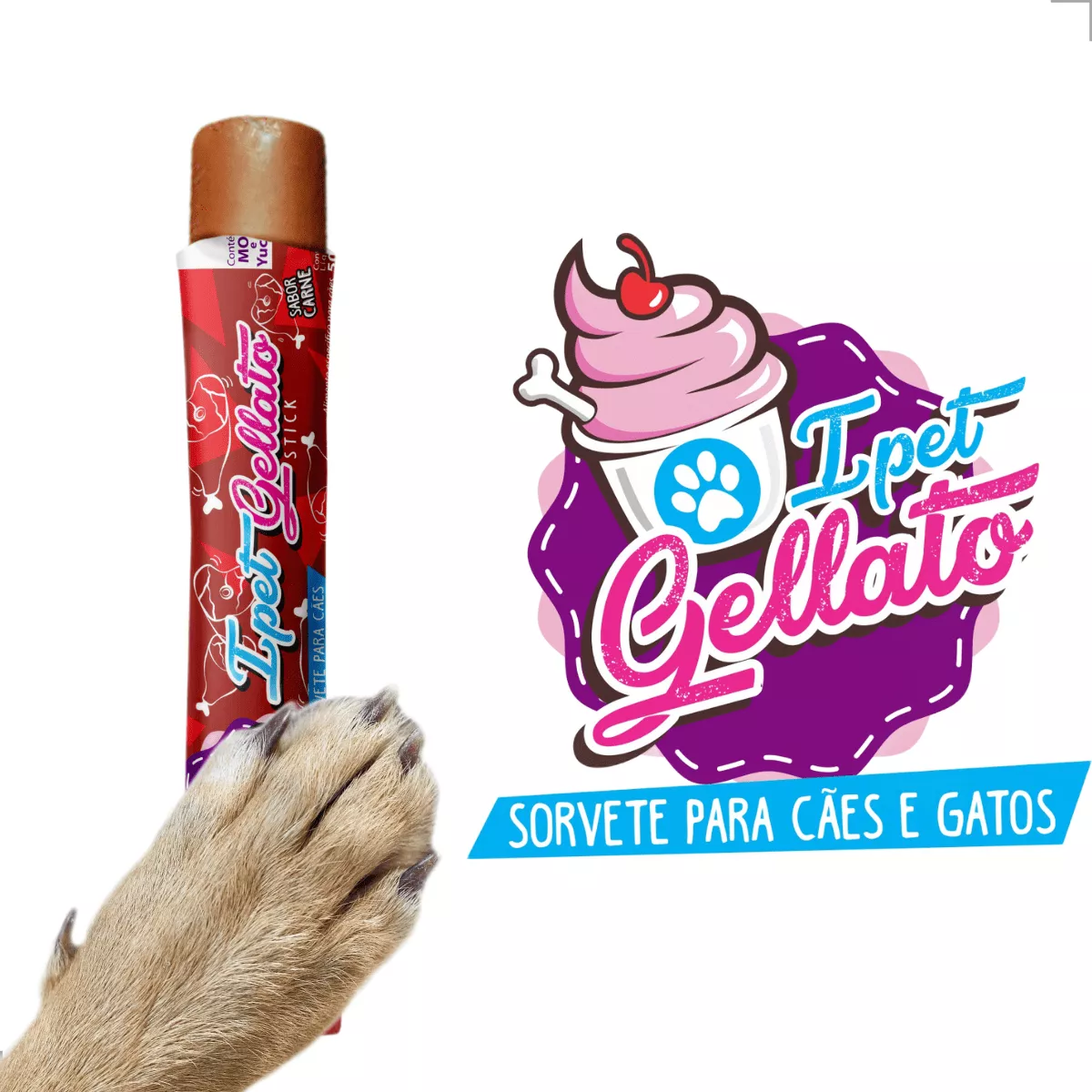 Picolé para Cães - Sabor Carne